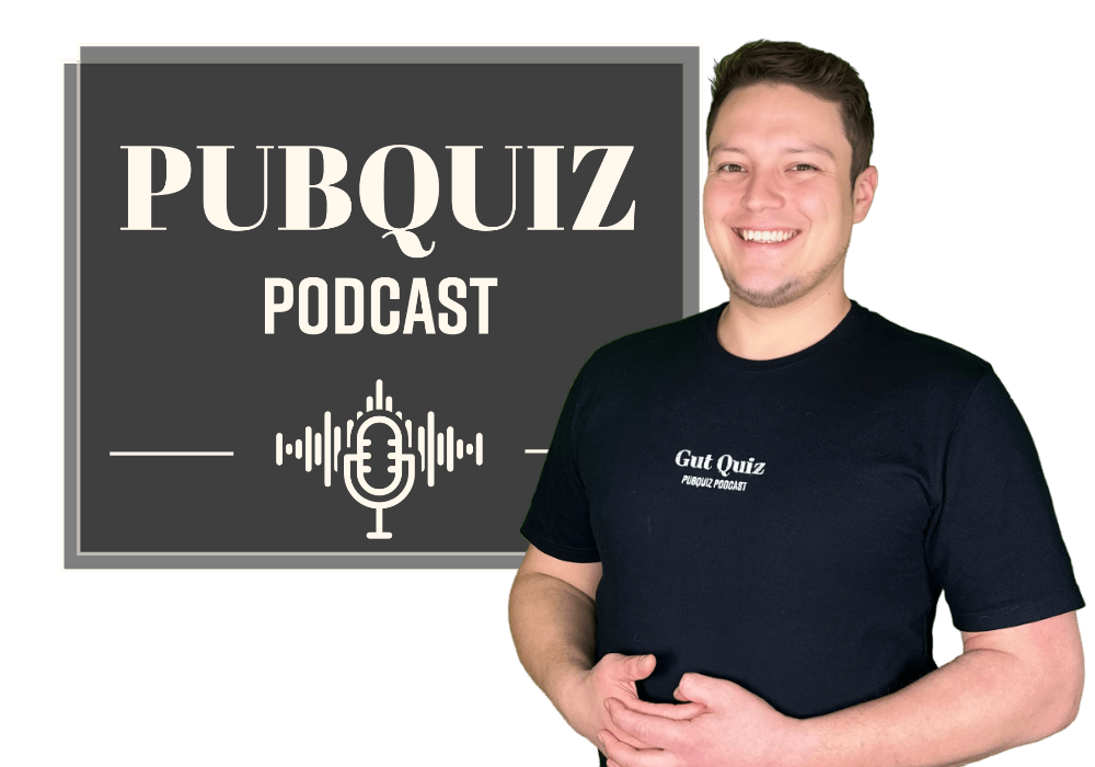 Pubquiz Podcast Logo mit Foto von Quizmaster